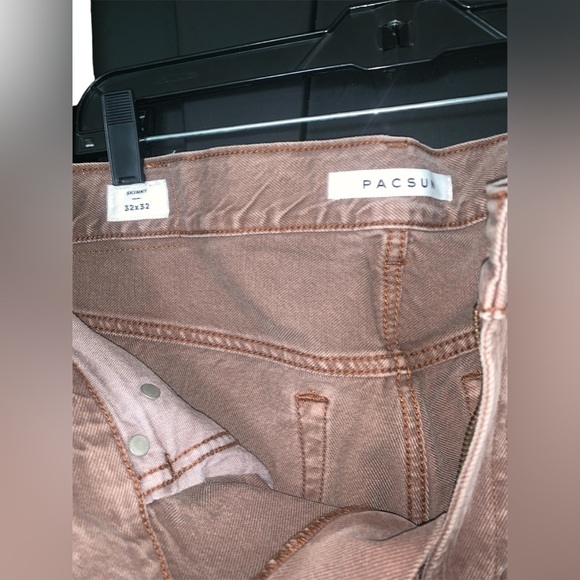 Pacsun Mens Brown Skinny Jeans 100%‎ Cotton Size 32/32 - Picture 3 of 5